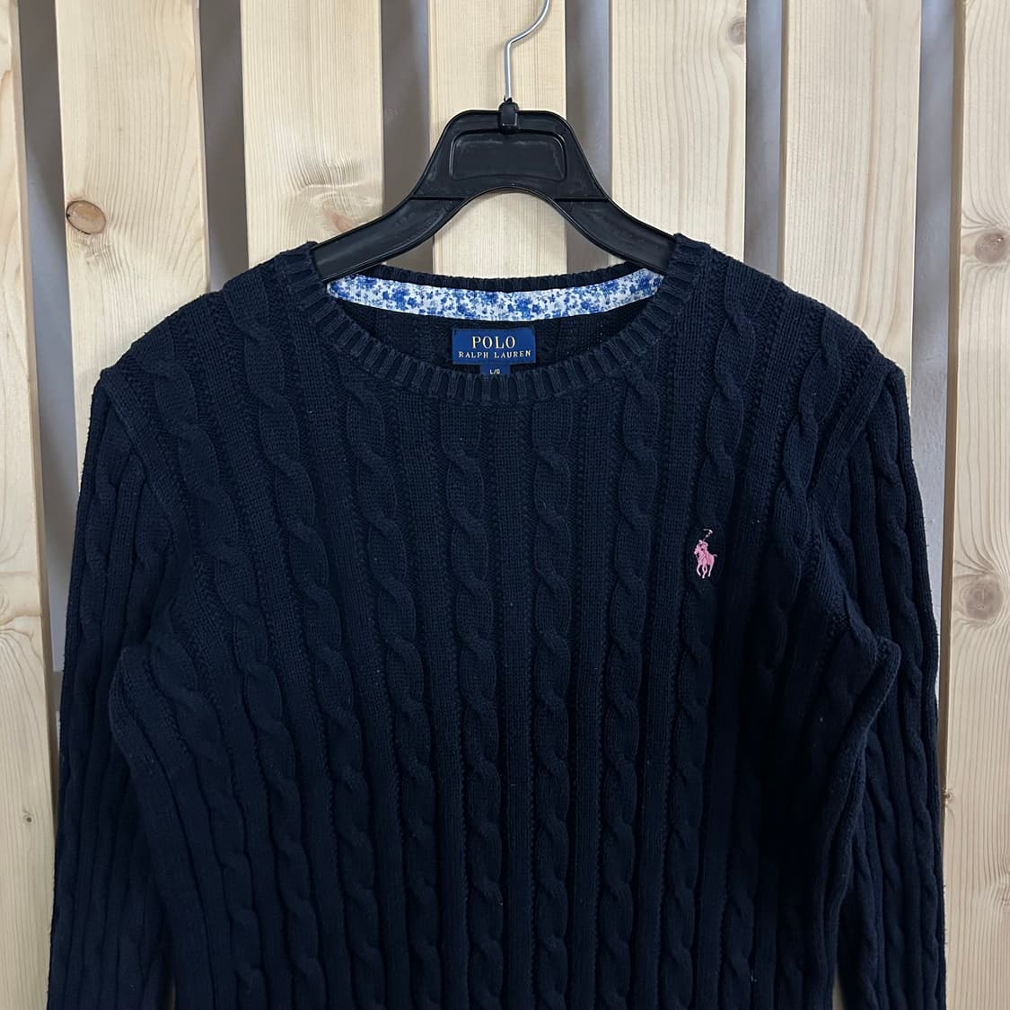 (S) 폴로 랄프로렌 네이비 케이블 니트 스웨터 상품이미지3