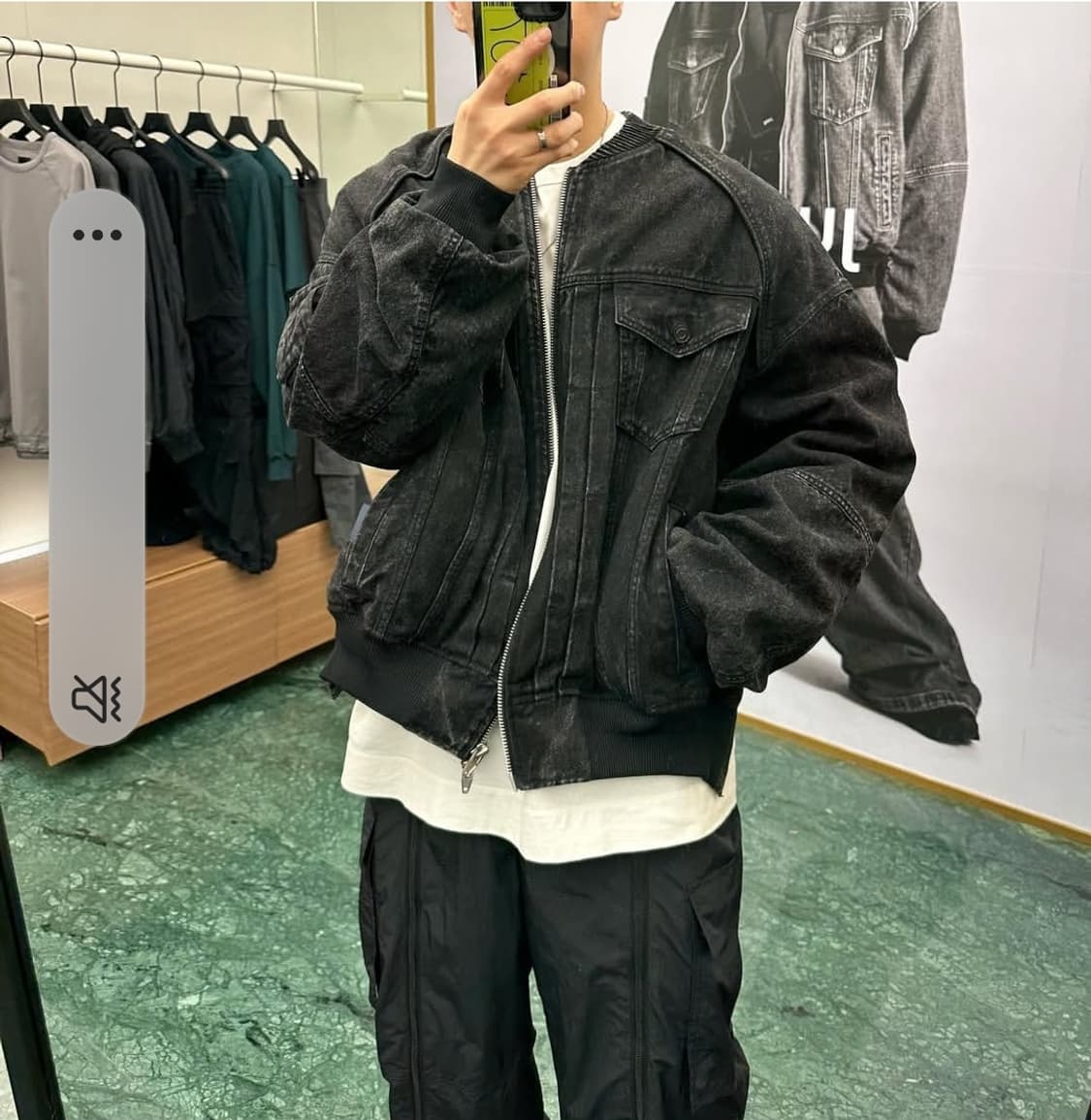 준지 139만 흑청 데님 마원 봄버 MA-1 상품이미지6