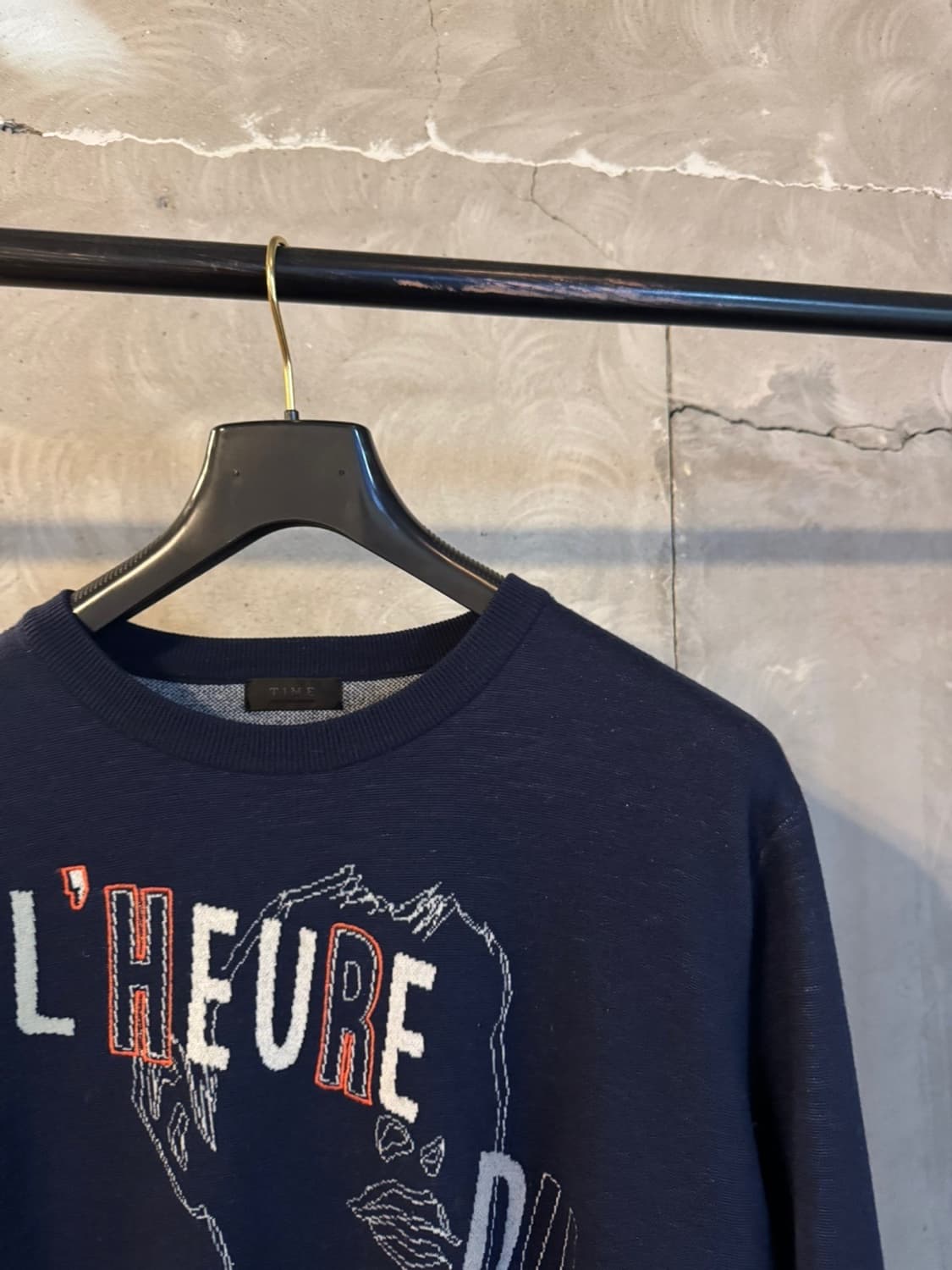 타임옴므 그래픽 니트 100 상품이미지4