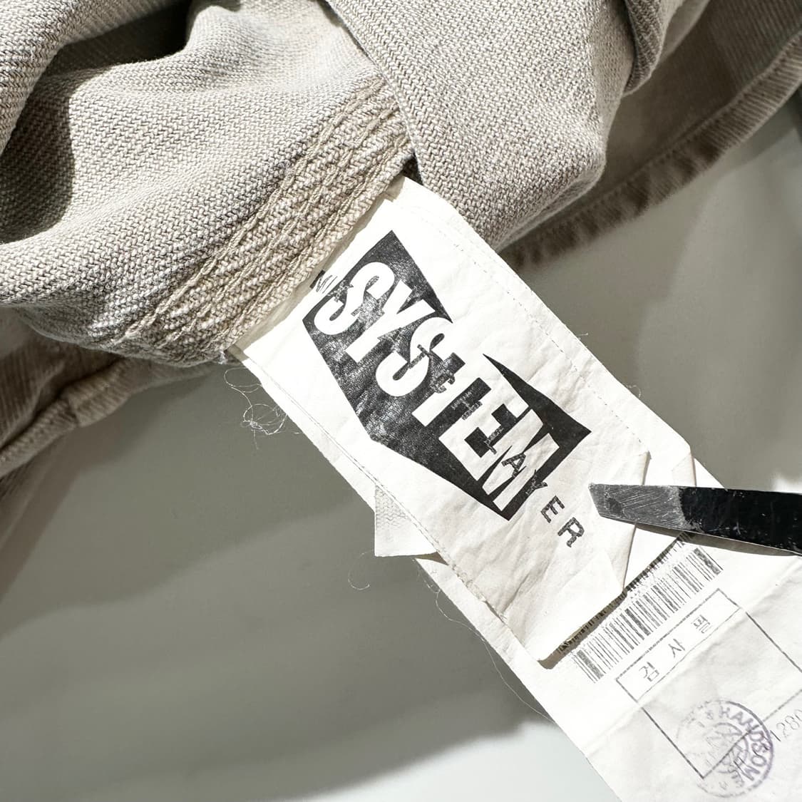 22fw 시스템옴므 백로고 데님 셔츠 상품이미지9