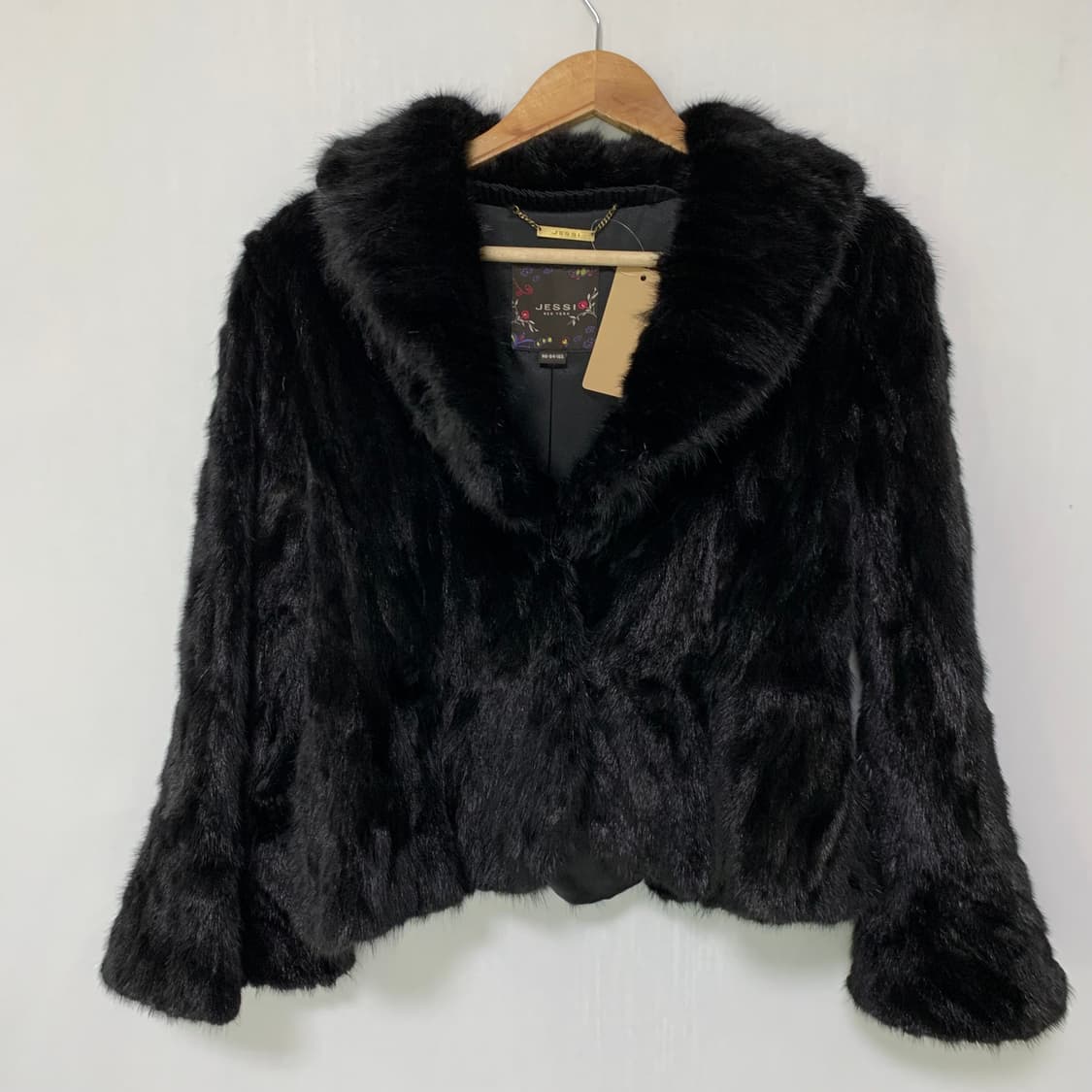 제시 뉴욕 빈티지 블랙 밍크 퍼 숏 코트 여성 퍼자켓 상품이미지3