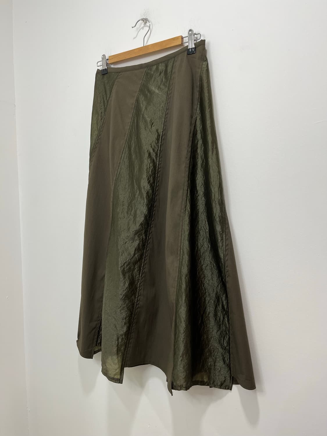 일본 빈티지 패치워크 언발 레이어드 롱 스커트 상품이미지7