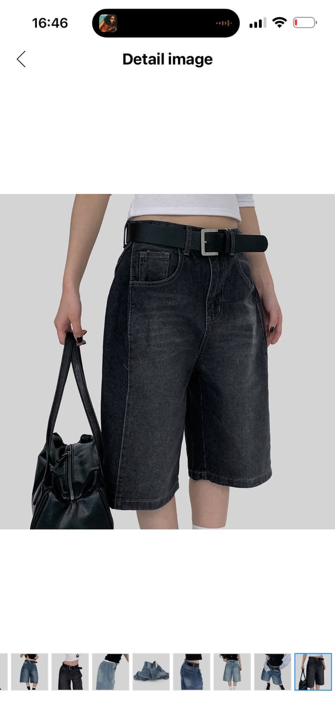 엽절개 데님 버뮤다 팬츠 XL  상품이미지5