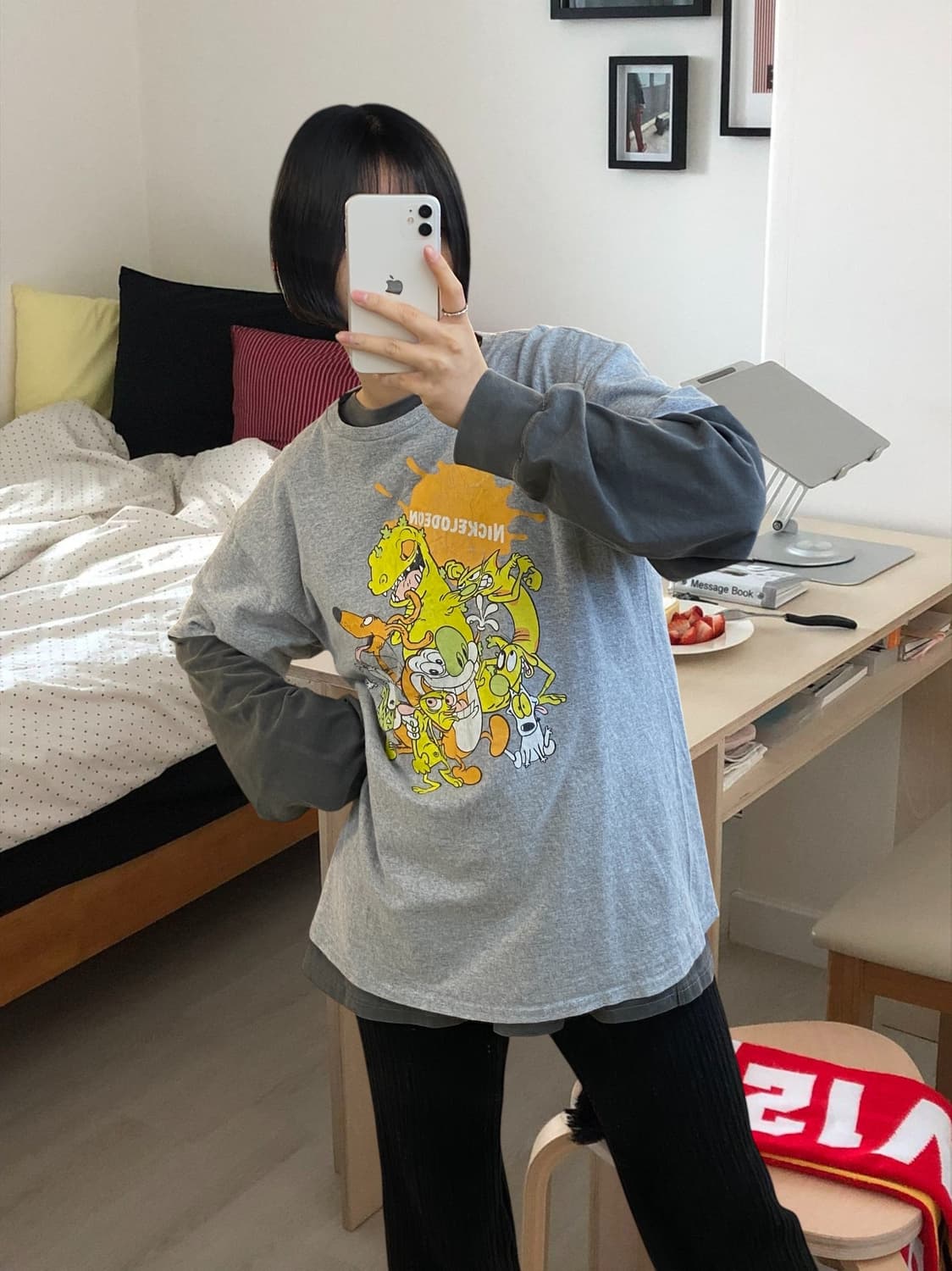 니켈로디언 1/2 티셔츠 (Man L) AA1051 상품이미지2