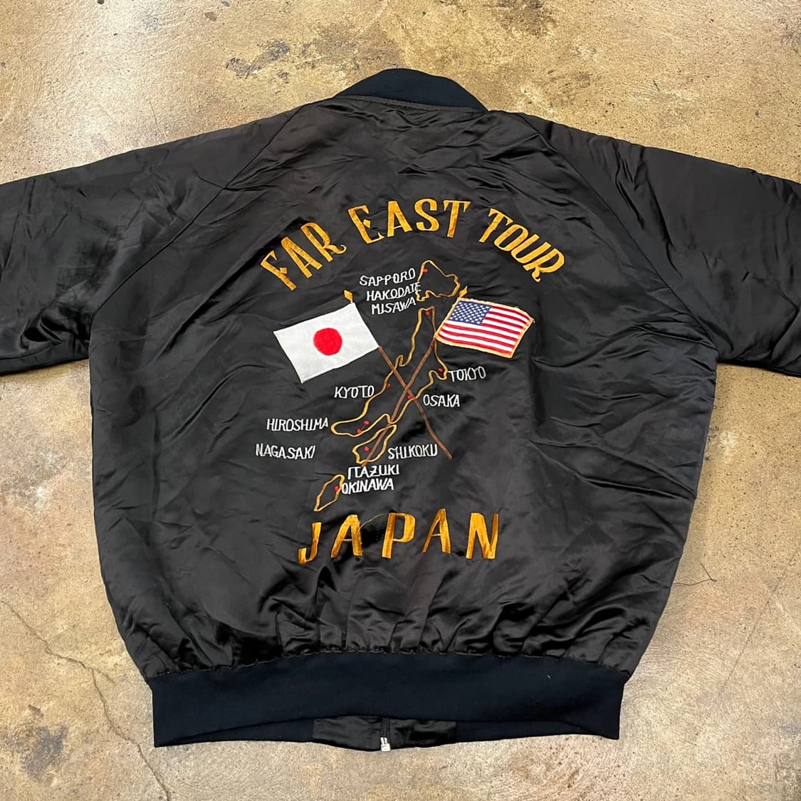 [정품/XL] 블랙 용 자수 필 스카쟌 자켓 b15 상품이미지4