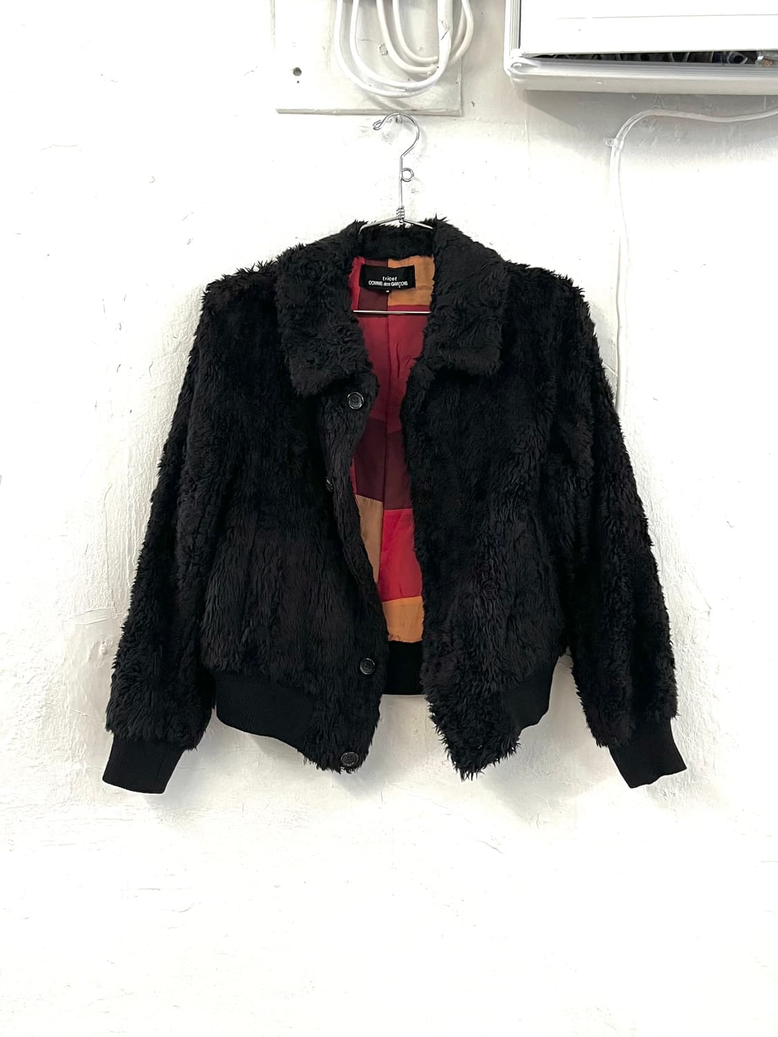 꼼데가르송 트리콧 2002AW 아카이브 퍼 봄버 자켓 상품이미지5