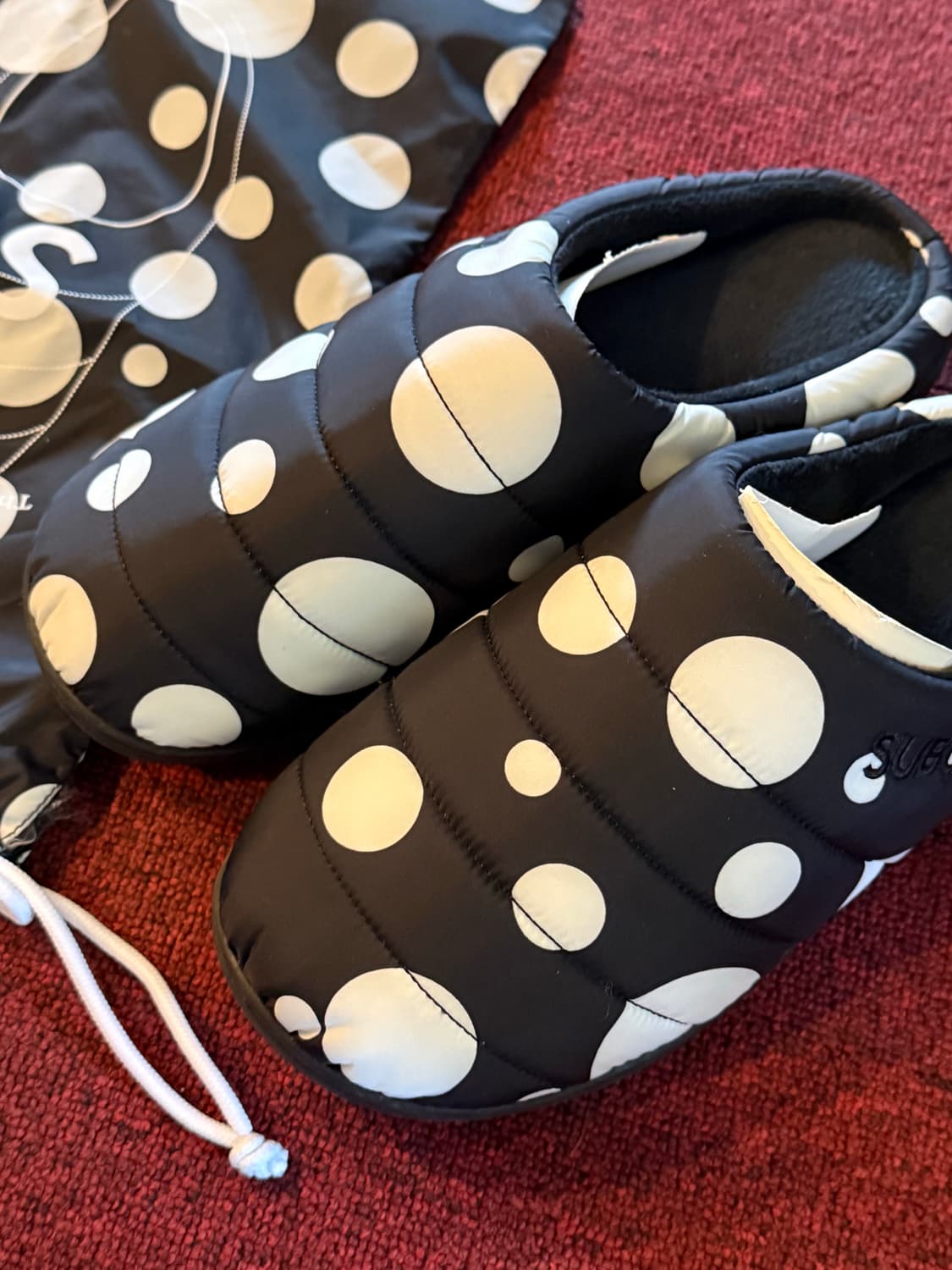 수부 도트 패딩 슬리퍼 1사이즈 상품이미지2