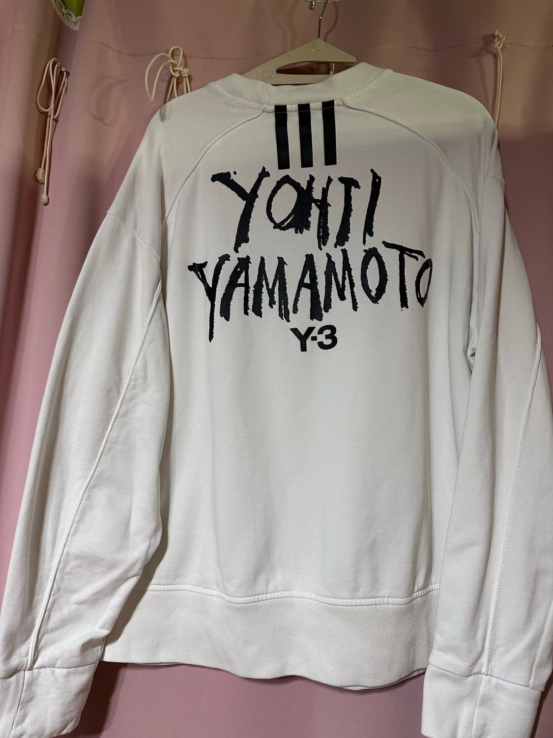 아디다스 x 요지 야마모토 19s/s Y-3 맨투맨 아디다스맨투맨 화이트 상품이미지1