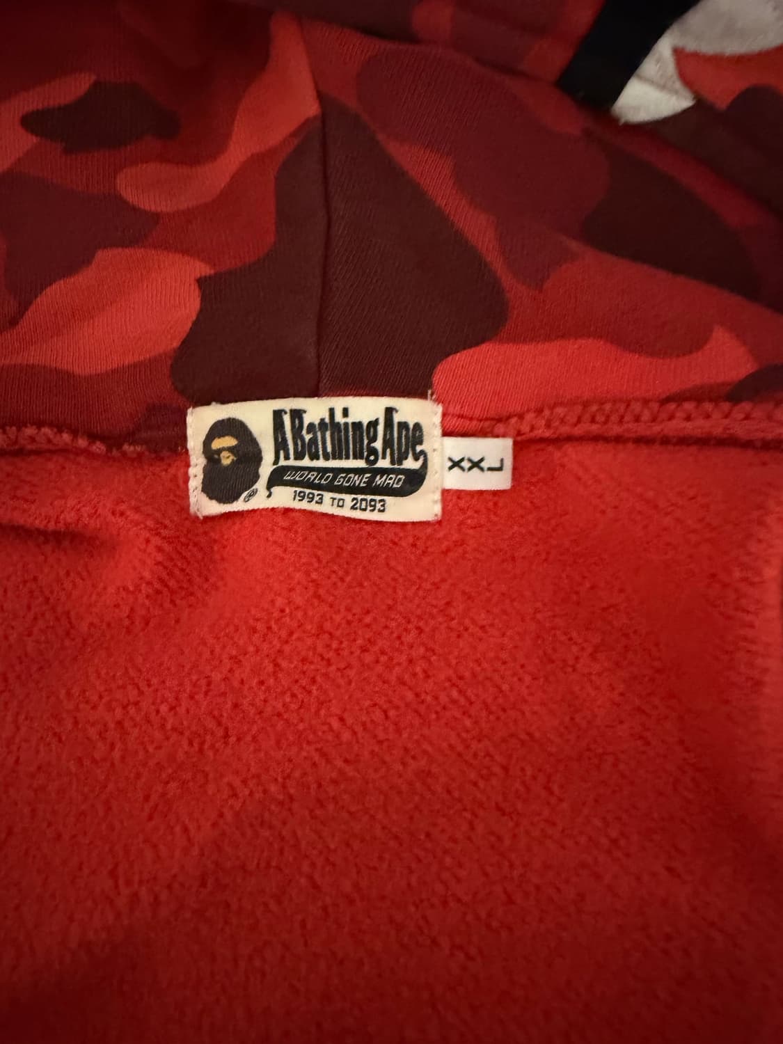 A Bathing Ape 베이프 후드집업 적계 2xl 상품이미지7