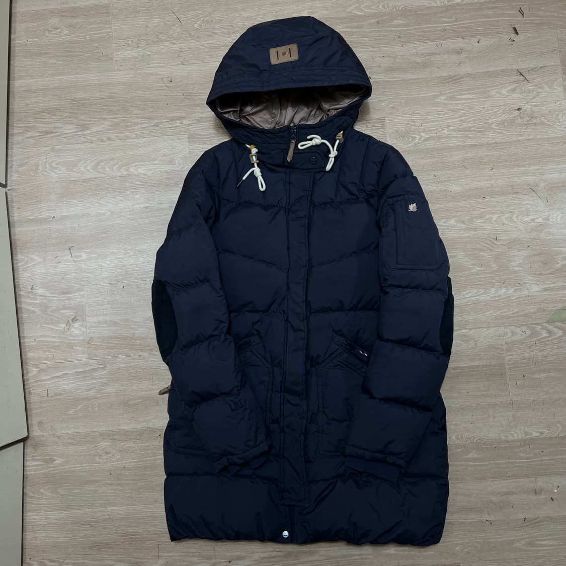 라푸마 구스다운 자수 로고 후드 패딩 점퍼 [네이비] L/100 상품이미지1