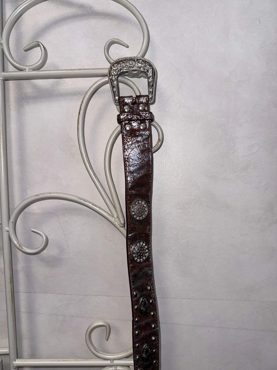 Metal bronze oriental cubic buckle belt 상품이미지4