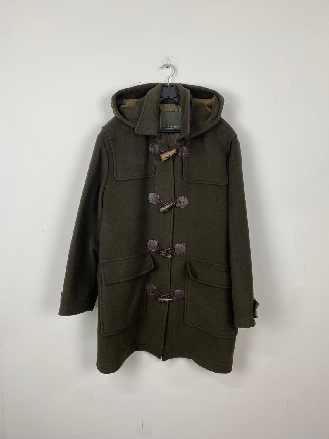 헨리코튼 카키브라운 울 혼방 더플 코트 95 상품이미지1