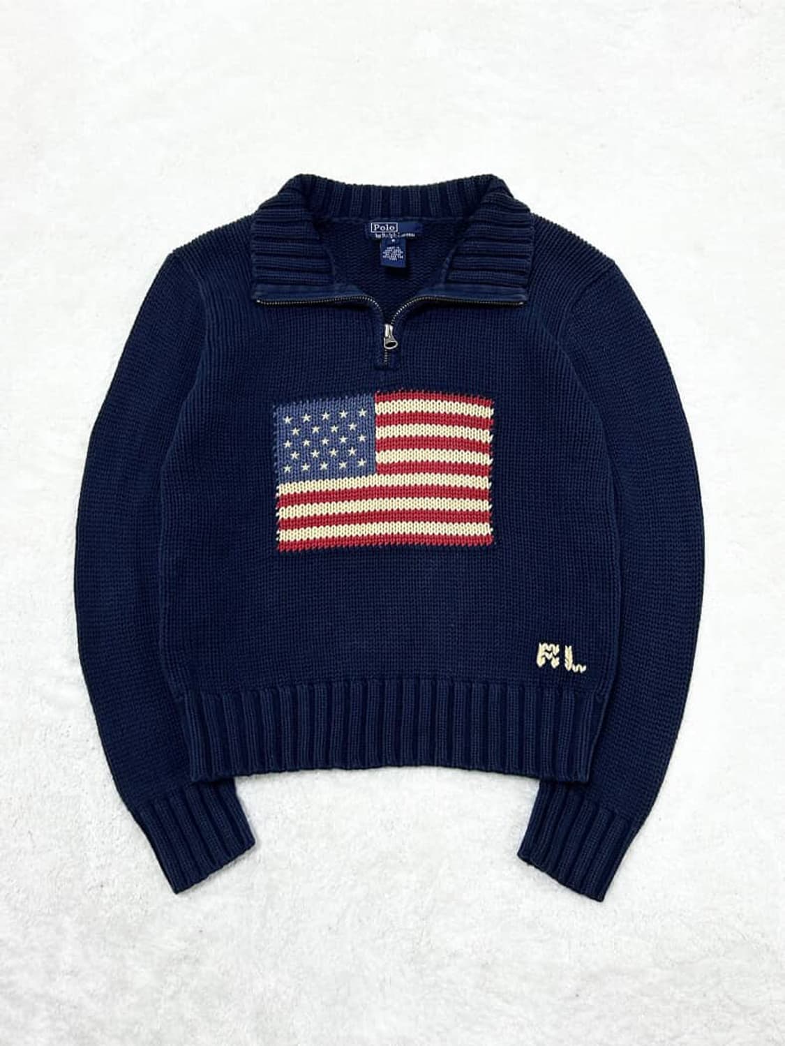 폴로 성조기 반집업 니트 상품이미지5