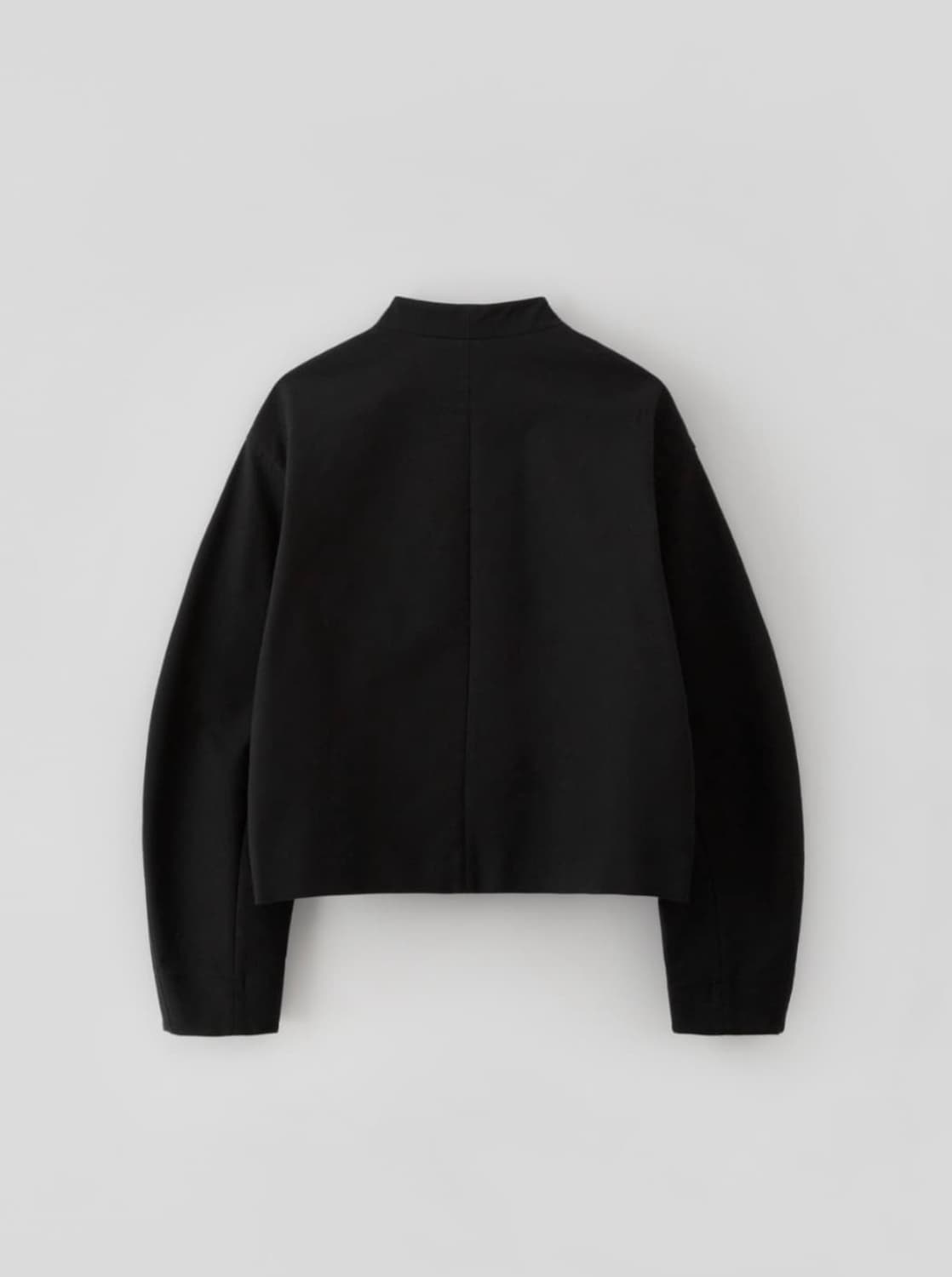 RRACE 레이스 커브드 블랙 크롭 자켓 상품이미지4