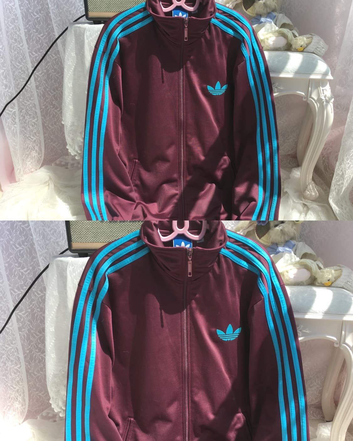 Adidas old school burgundy-baby blue jer 상품이미지4
