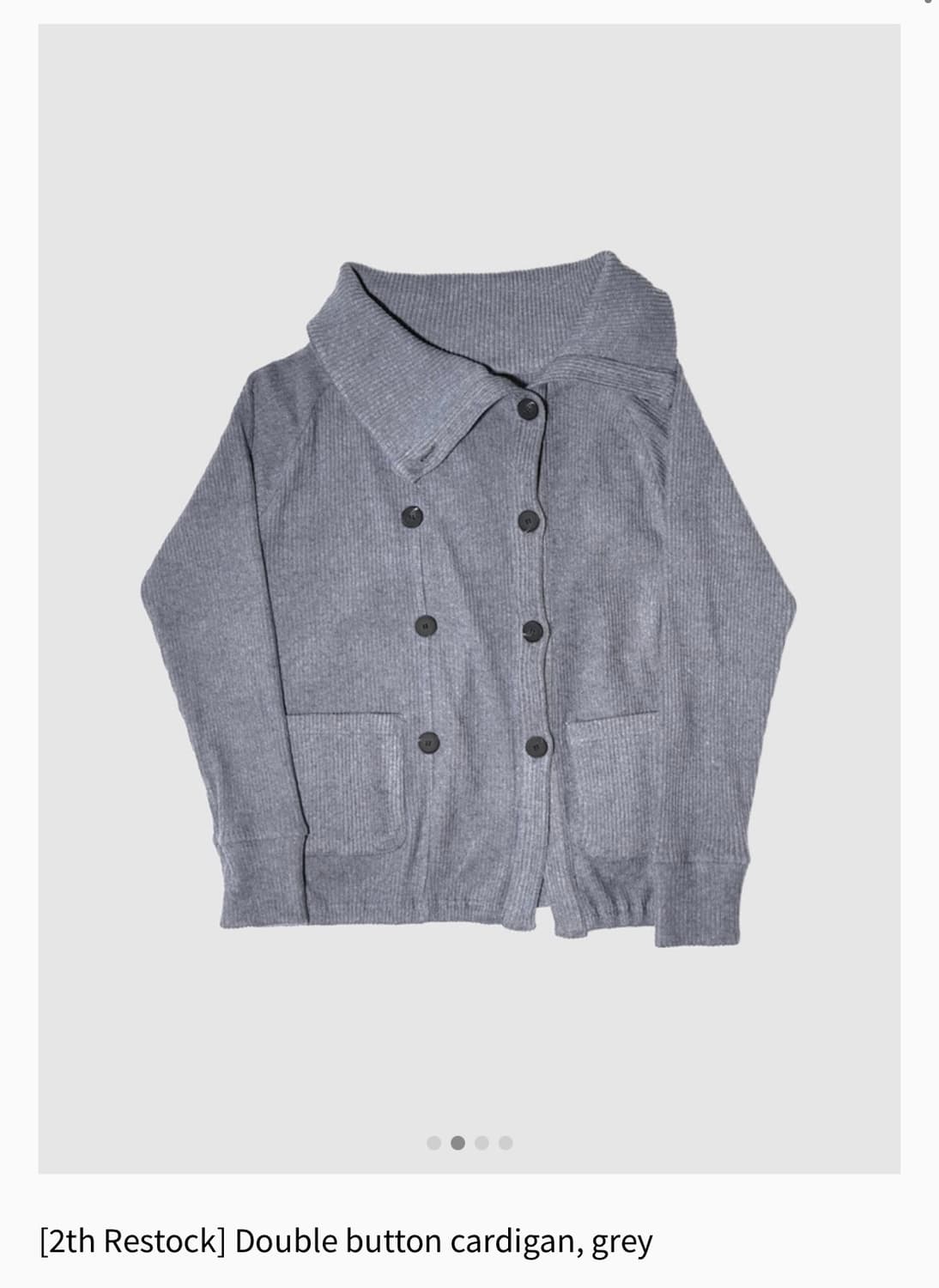 인앤양인하모니 더블버튼니트가디건 그레이 상품이미지1