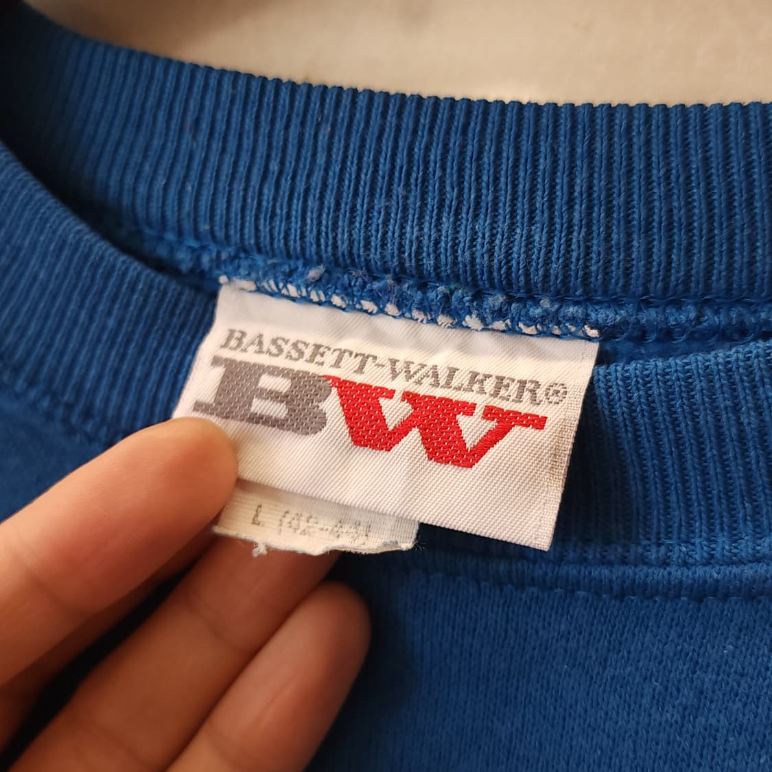 90s BW 빈티지 스웻셔츠 플레인 스웻셔츠 블루 L 상품이미지7