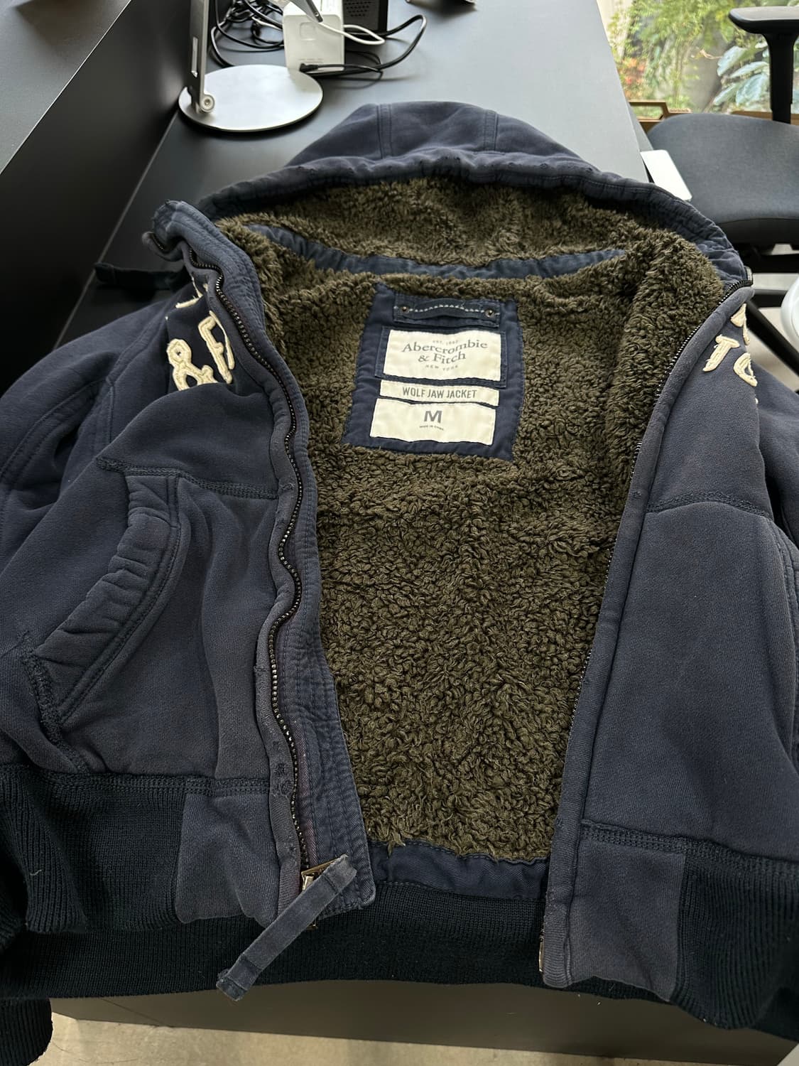 아베크롬비 울프죠 데미지 퍼 후드자켓 상품이미지4