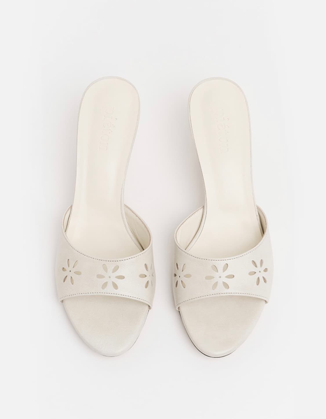 pieton 피에톤 뮬 jeje floral-cut mules 새상품 상품이미지2