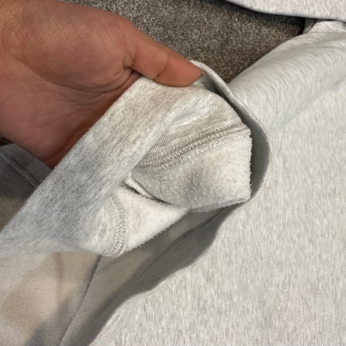 오베이 미니 로고 크루넥 백멜란지 스웻셔츠XL 상품이미지4