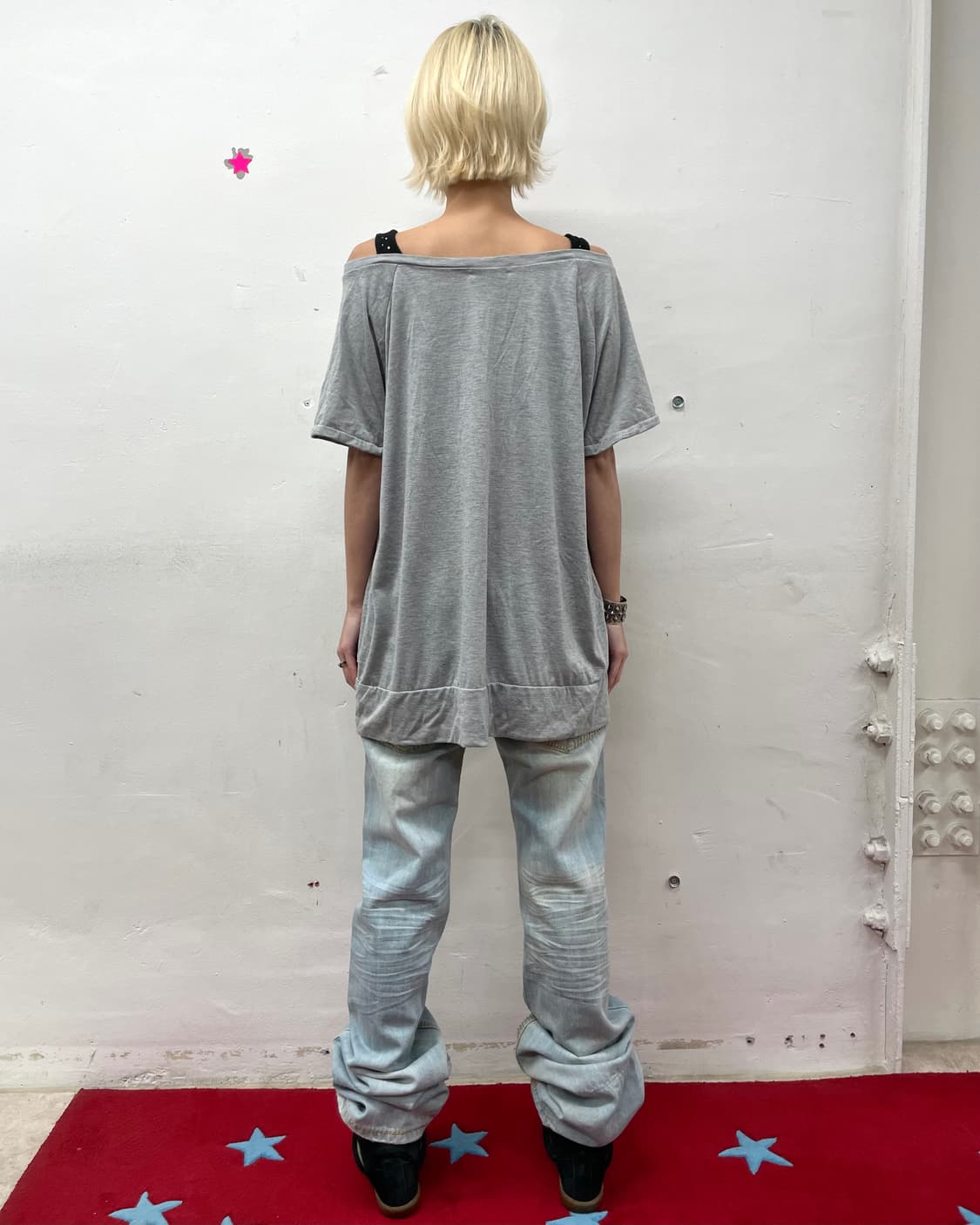 Shoulder Dot Gray T-Shirt 상품이미지5