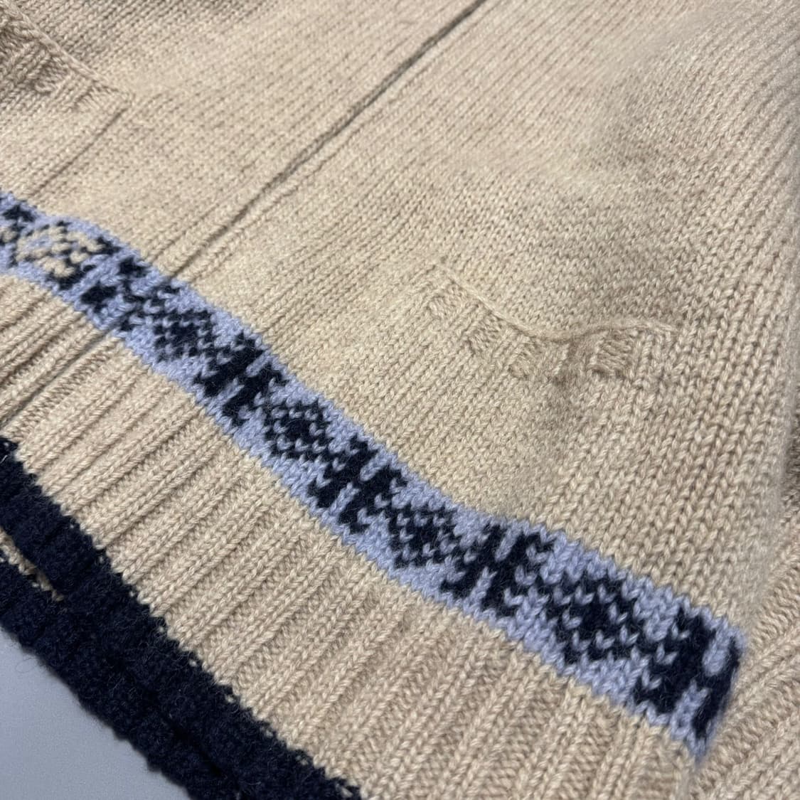 DELOBEAN 베이지컬러 숄카라 코위찬 집업 가디건 상품이미지7