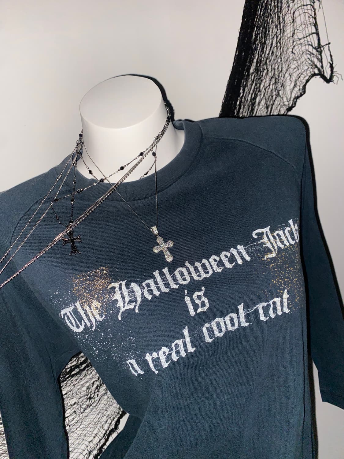 ꒰ঌ JOSP 스컬 고딕 레터링 롱슬리브 ໒꒱ 상품이미지4