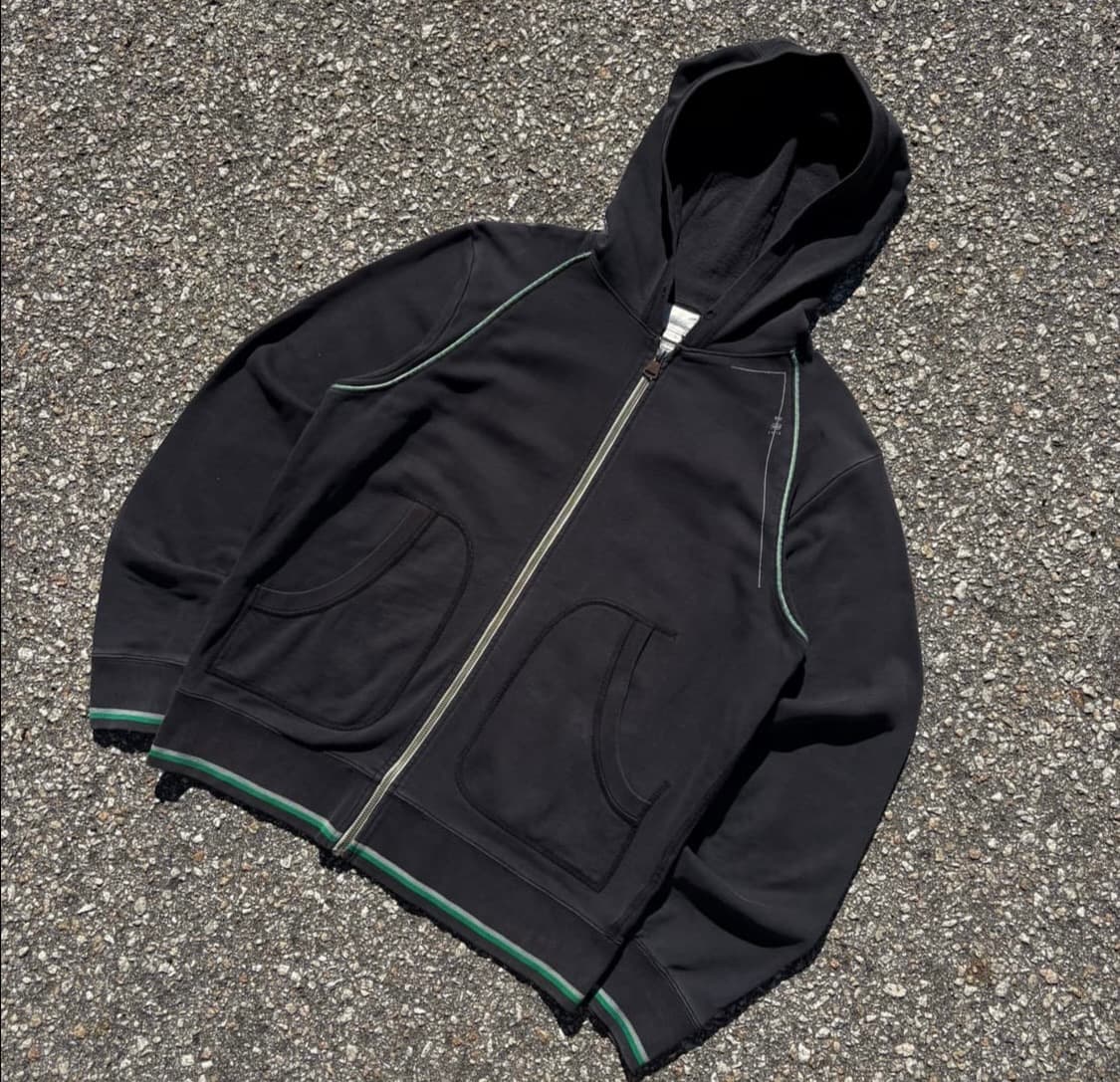 DIESEL 디젤 블랙컬러 라인 후드집업 상품이미지4