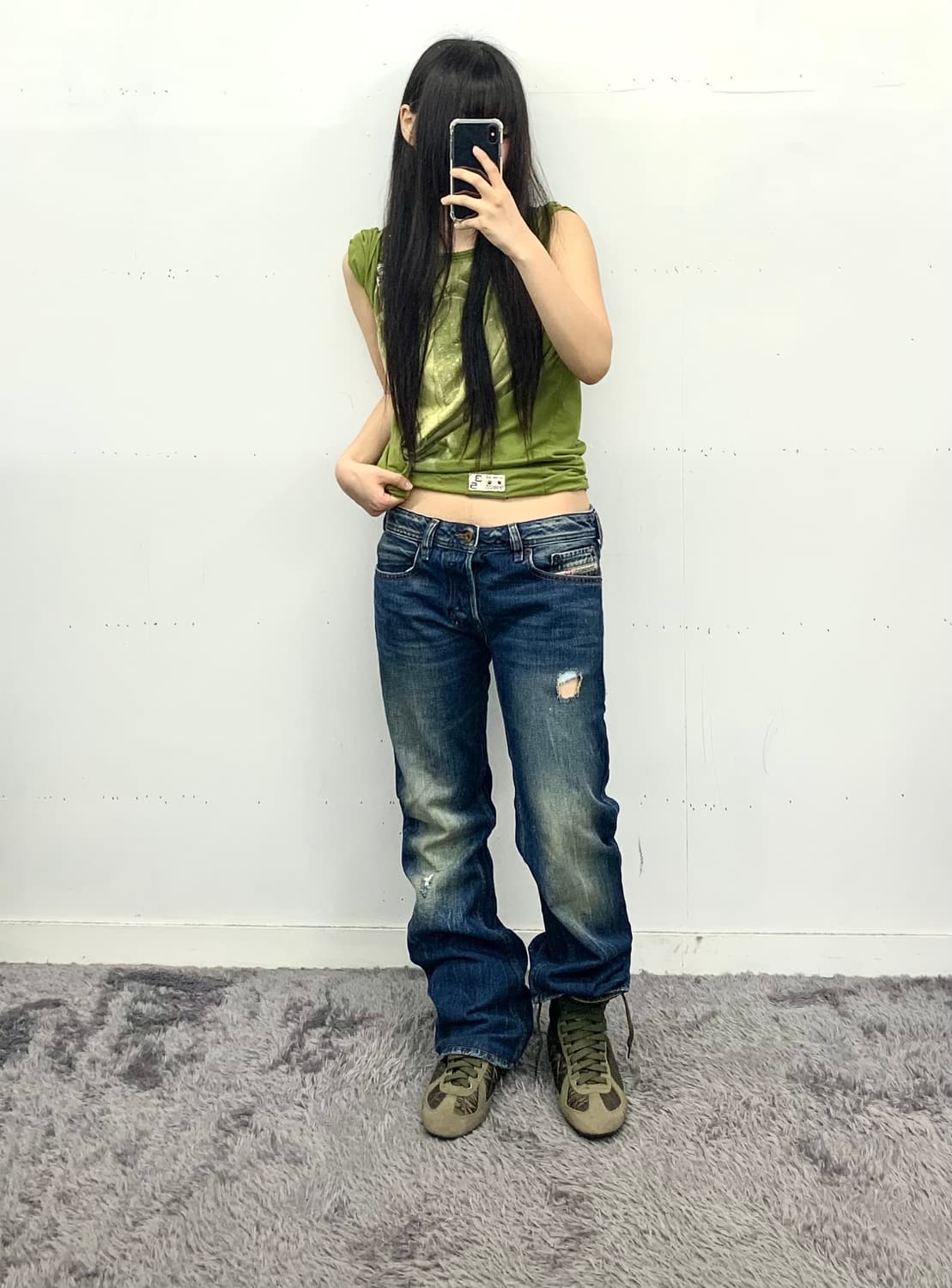 디젤 데미지 워싱 데님 상품이미지1
