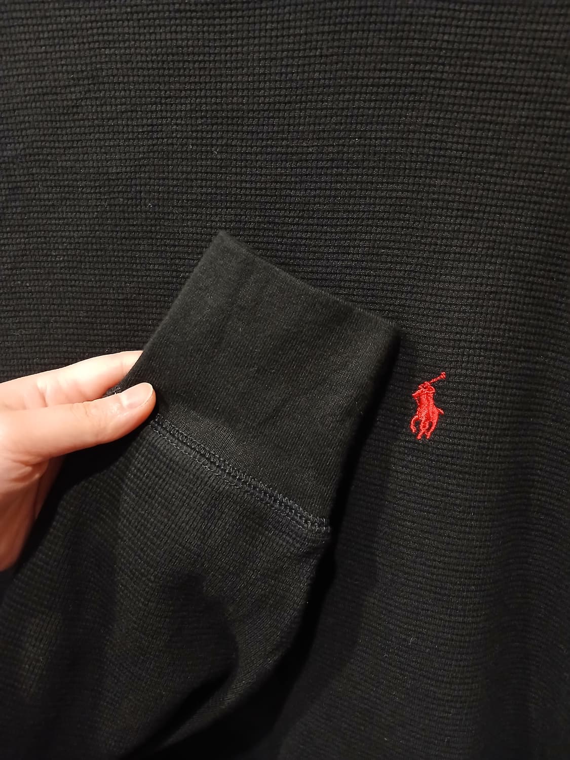 폴로 랄프로렌 와플 긴팔 티셔츠 - M 상품이미지4