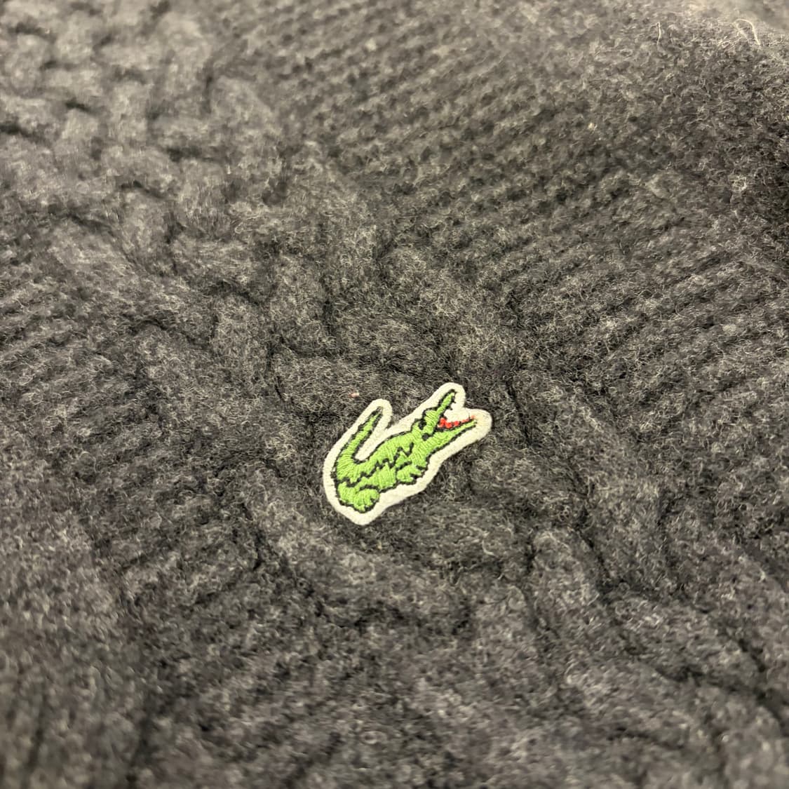 [105] 라코스테 울 케이블 니트 가디건 다크그레이 B938 상품이미지4