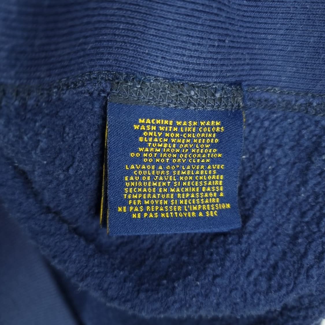 [럭비 랄프로렌] 00'S 빈티지 스웻 집업 자켓 네이비 P01578 상품이미지9