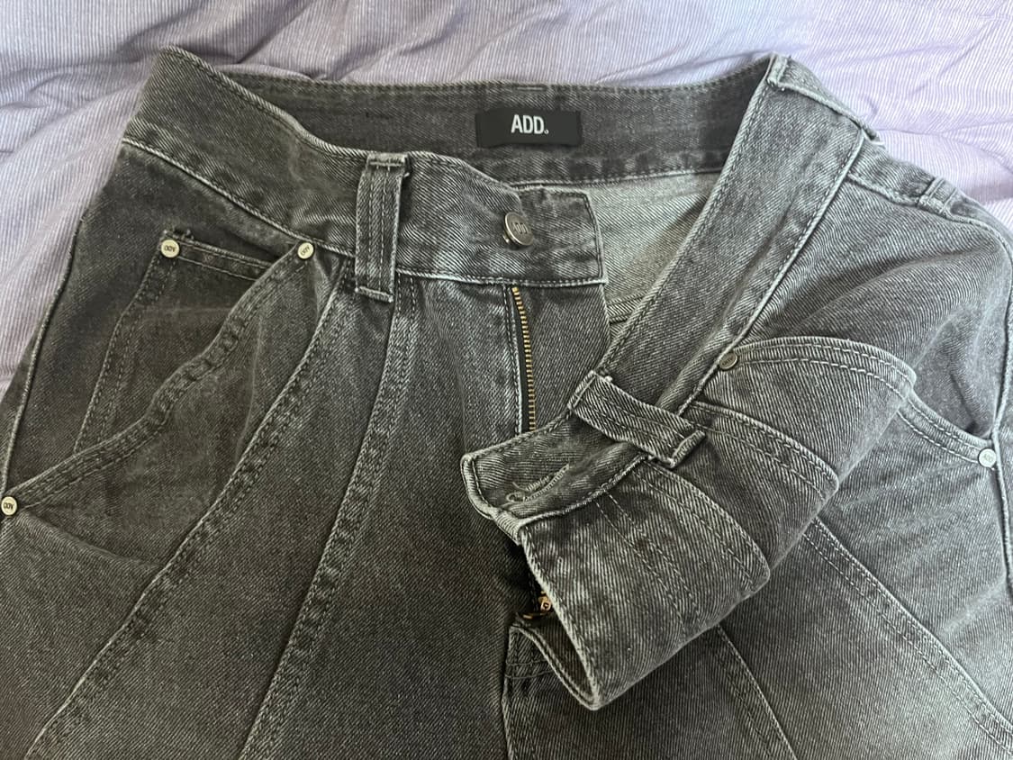 add-토네이도 와이드 데님 그레이 상품이미지3