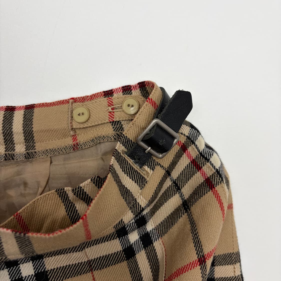 버버리 체크 랩 스커트 치마 상품이미지4