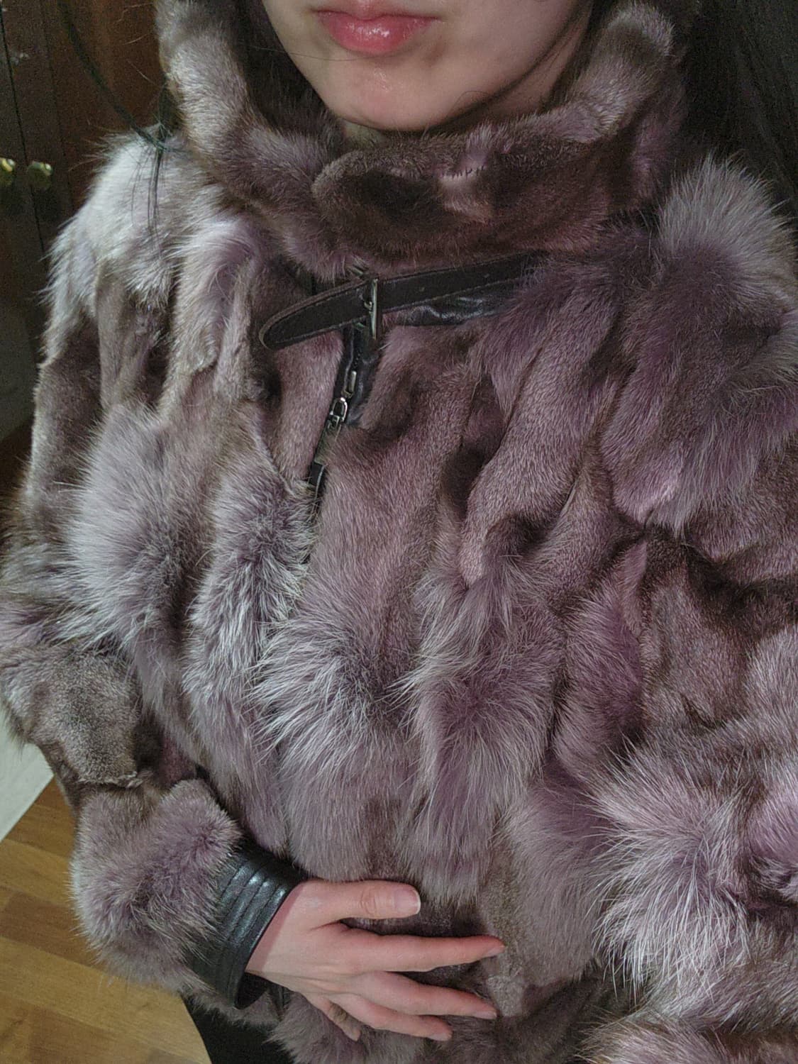 퍼플브라운 리얼 폭스퍼 자켓 상품이미지1