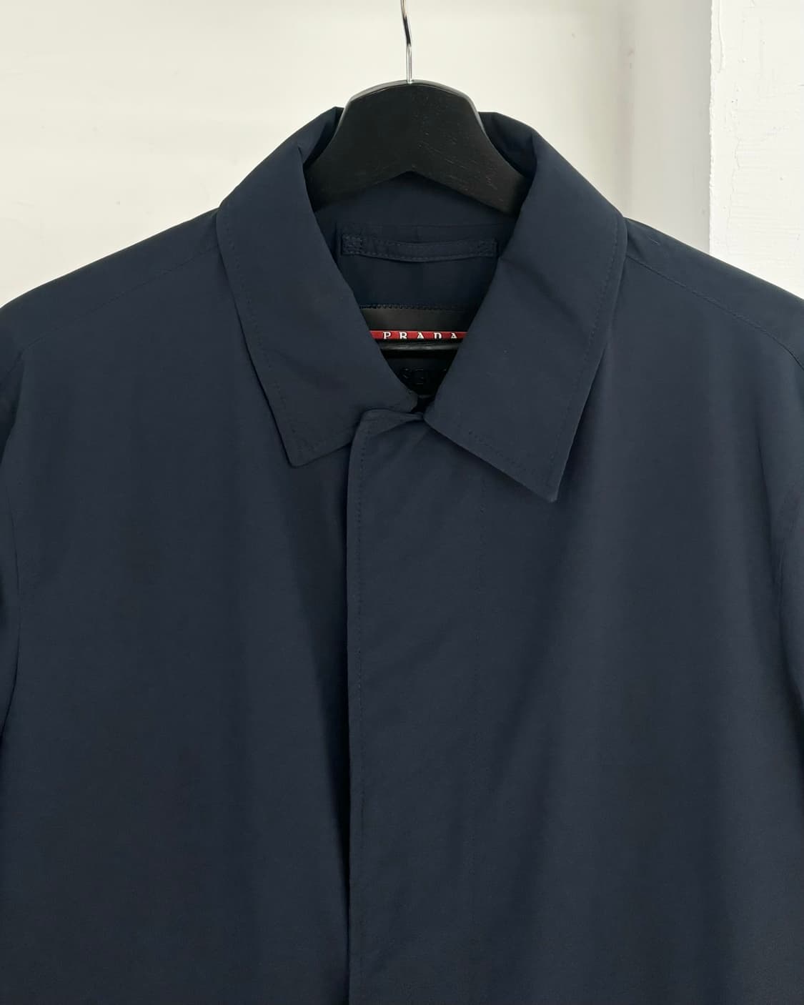 프라다 네이비 싱글 브레스티드 오버 코트 상품이미지2