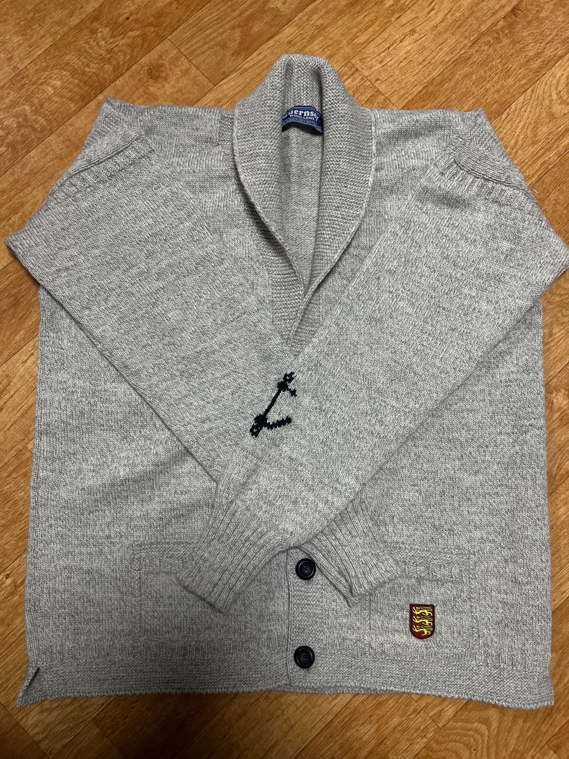 44) 건지울른스 숄카라 가디건 애쉬 상품이미지3