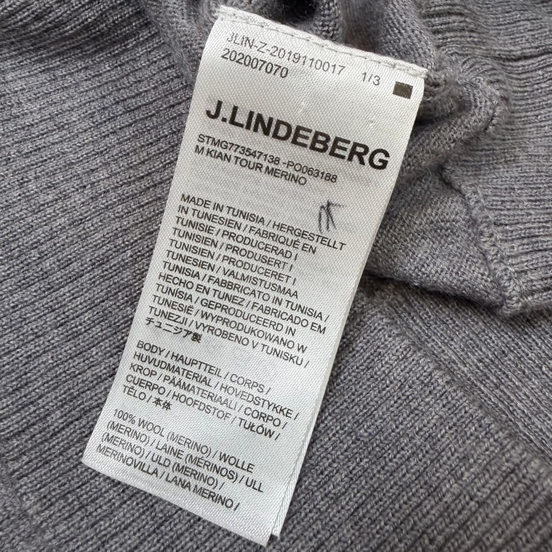 J LINDEBERG 제이린드버그 키안투어 메리노울 반집업 니트 m 상품이미지5