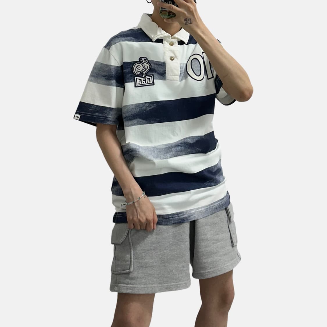 나이키 프랑스 국대 스트라이프 반팔 카라티 피케셔츠 상품이미지2
