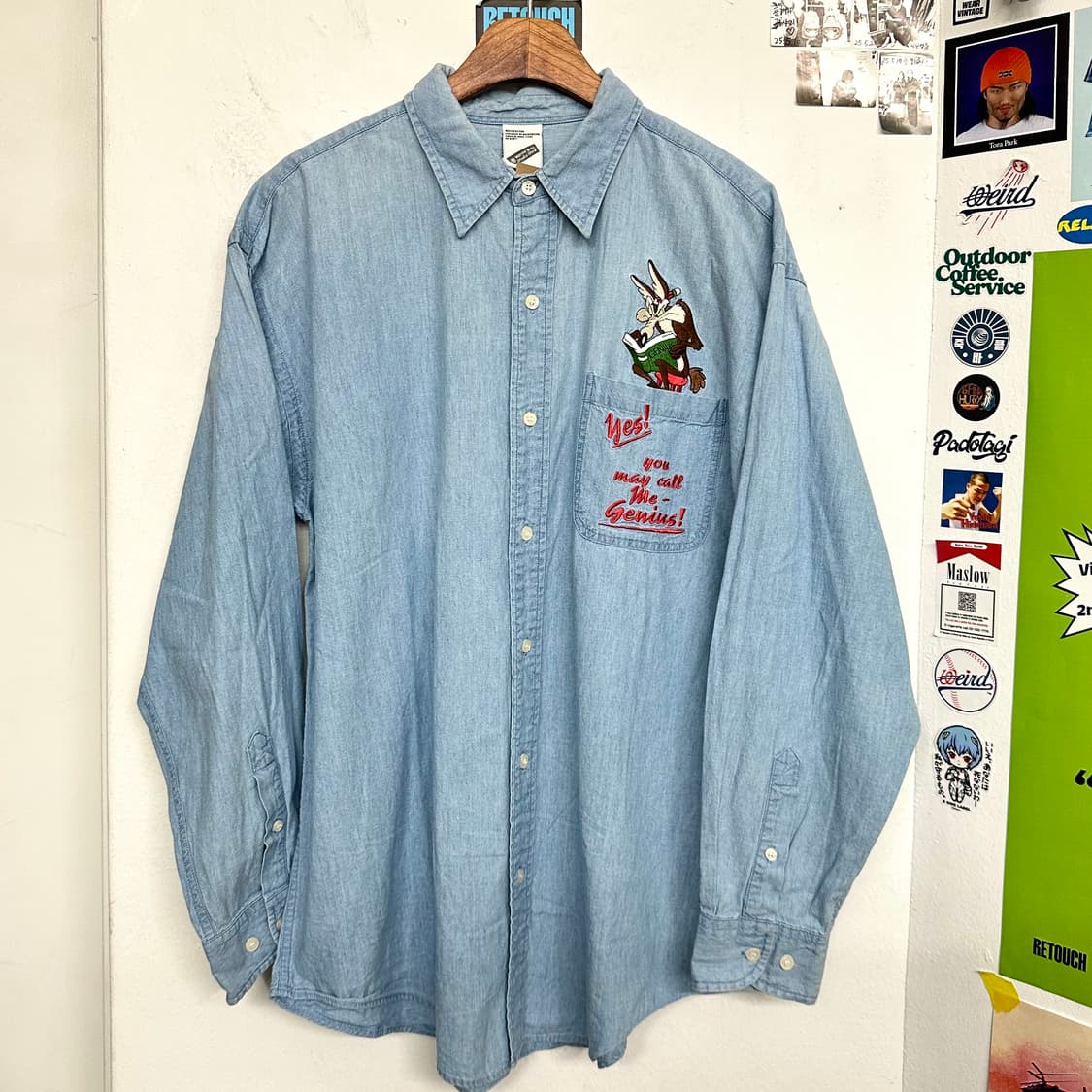 90‘s 워너브로스 자수 셔츠 상품이미지1