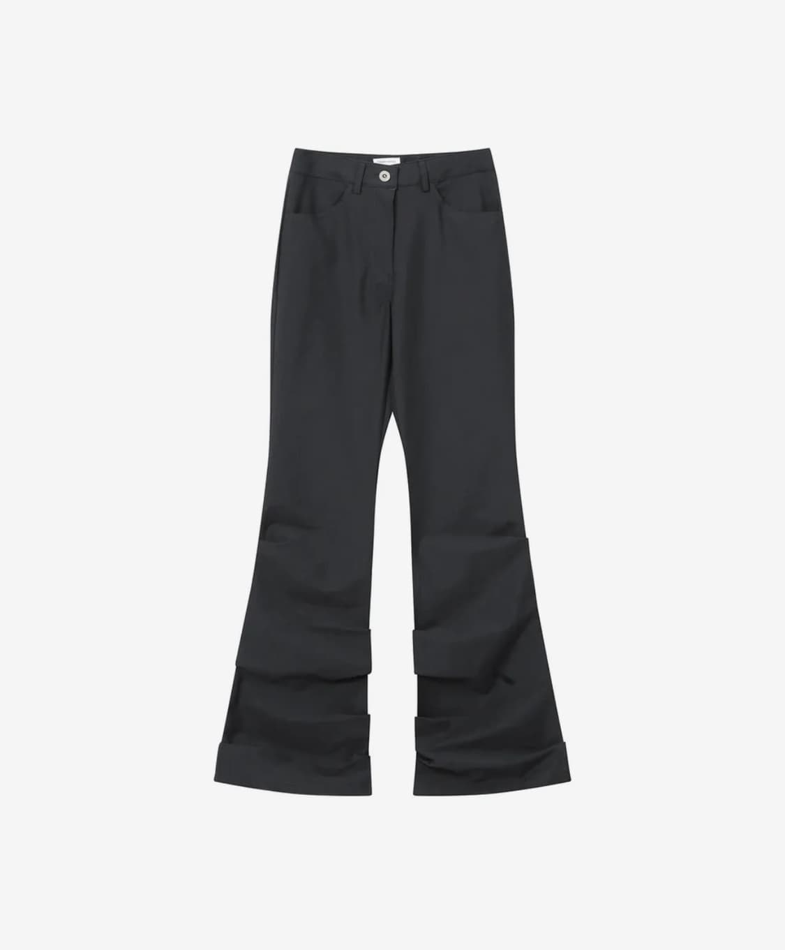 미세키서울 코튼 셔링 부츠컷 팬츠 차콜 상품이미지2