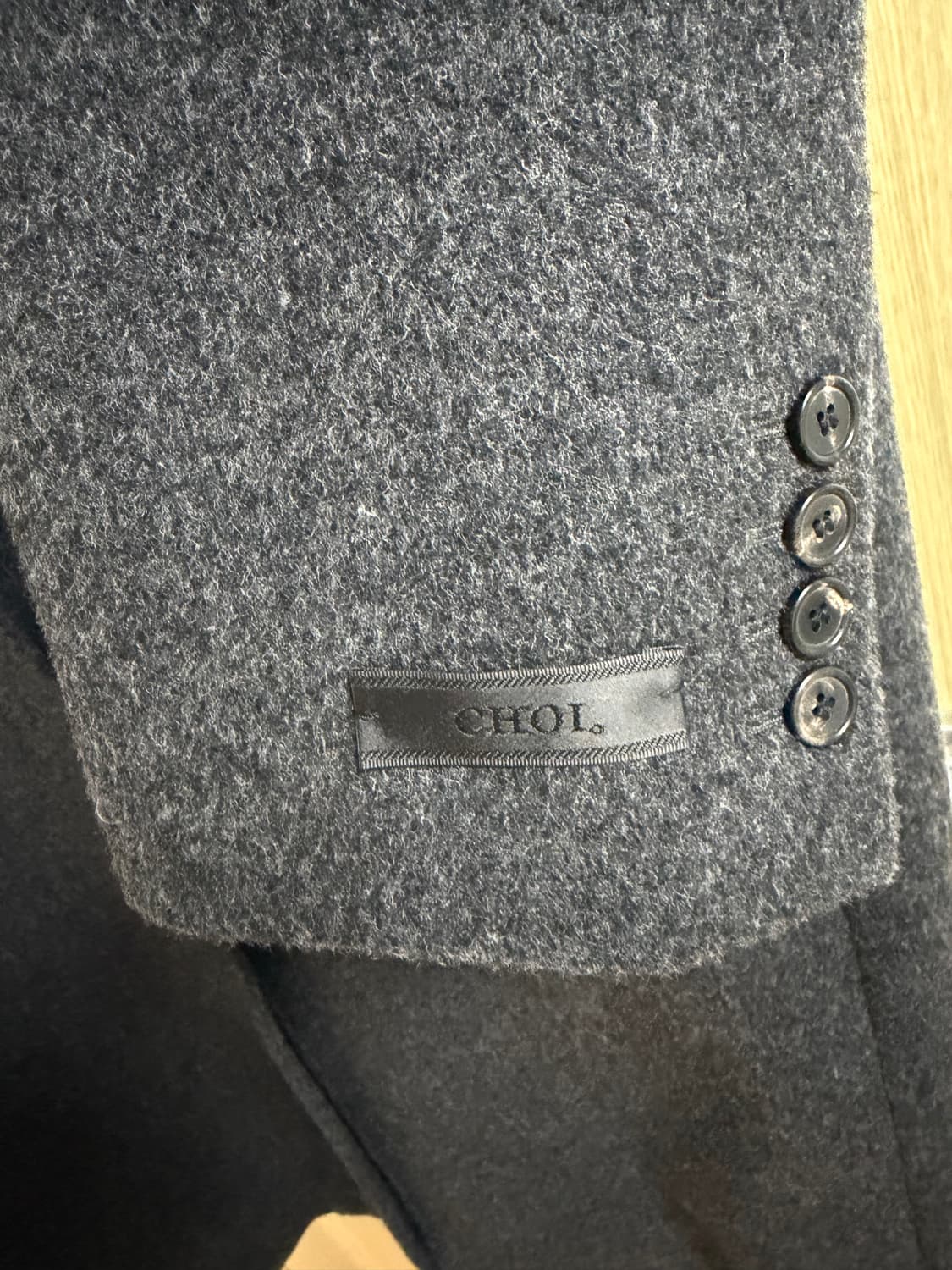 [XL] 최영 오버사이즈 체스터 필드 코트 차콜 상품이미지6
