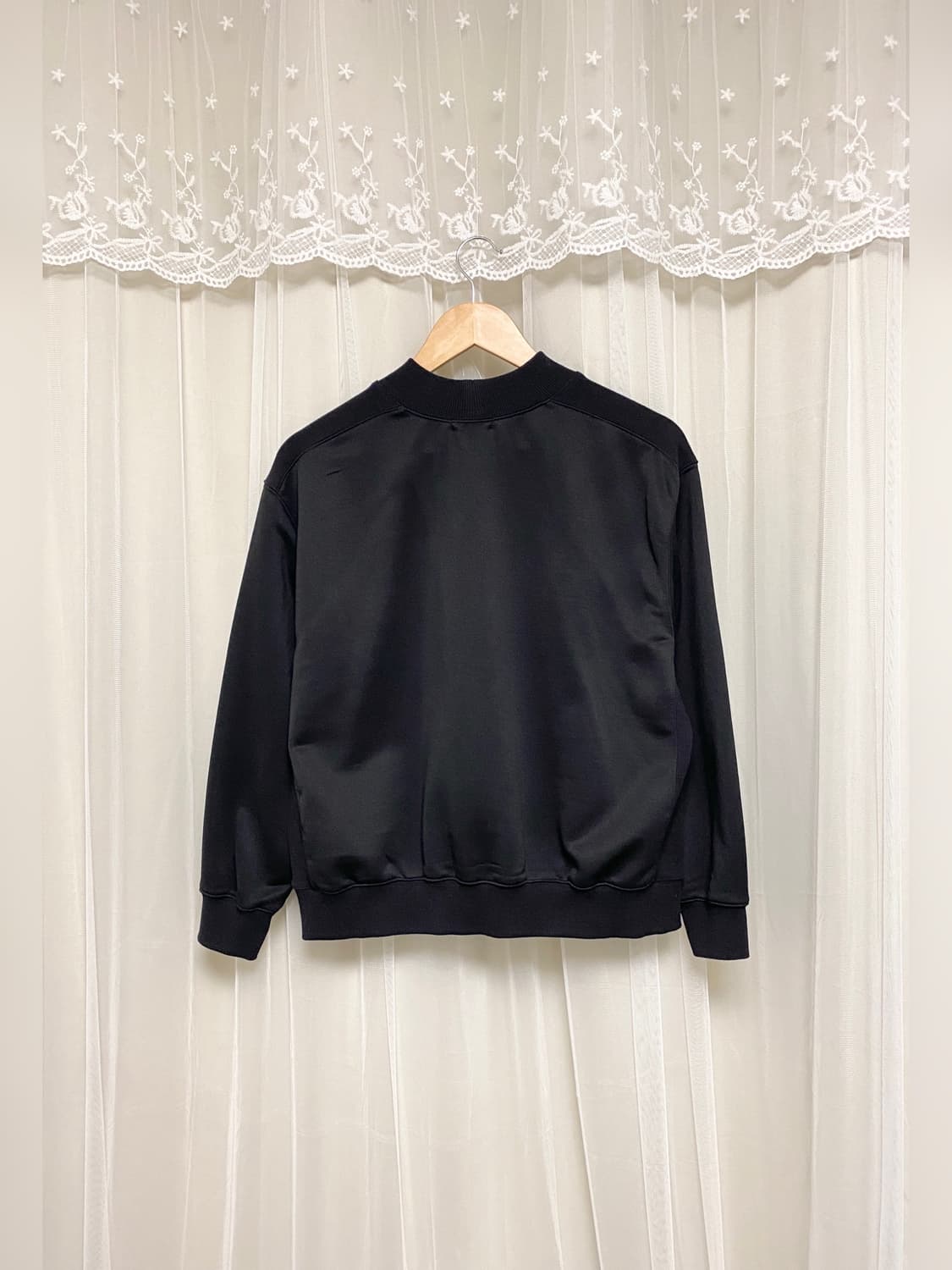 플라스틱아일랜드 블랙 검정 테디베어 프린팅 쭈리 맨투맨 티 티셔츠 상품이미지4