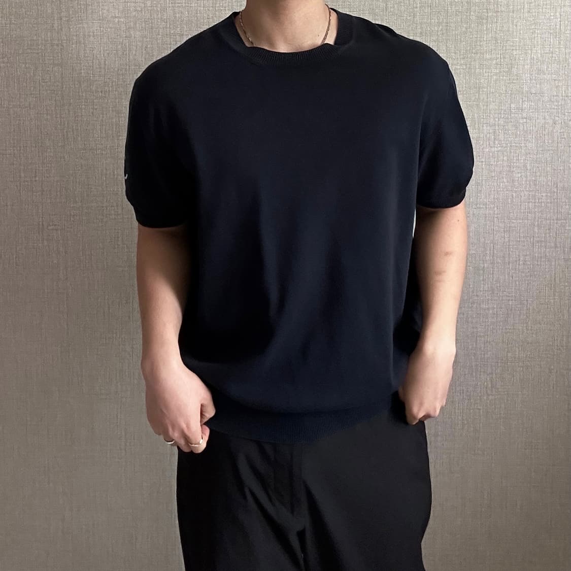 Guernsey Woollens 건지 울른스 피셔맨 반팔 니트 상품이미지5