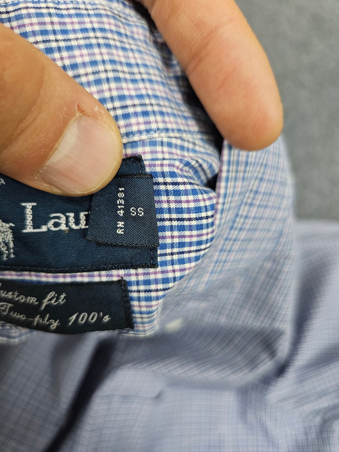 폴로 랄프로렌 커스텀핏 체크셔츠 급처 상품이미지4