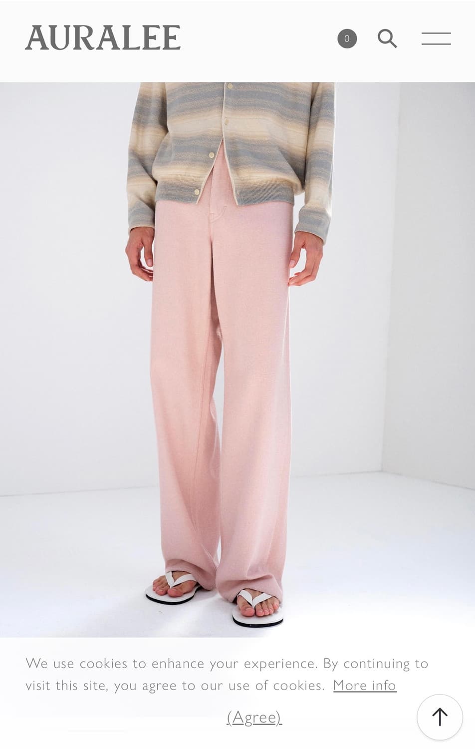 [4] 오라리 실크 넵 데님 5P 와이드 팬츠(A26SP01SD) 상품이미지2