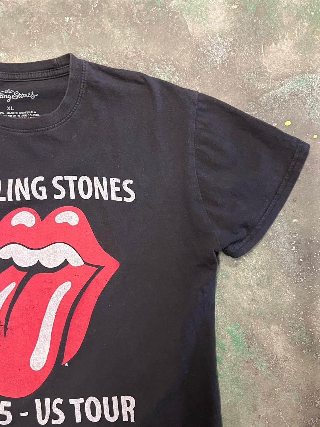 [95] 롤링스톤즈 투어 1975 텅 로고 밴드 반팔 그래픽 티셔츠 상품이미지3