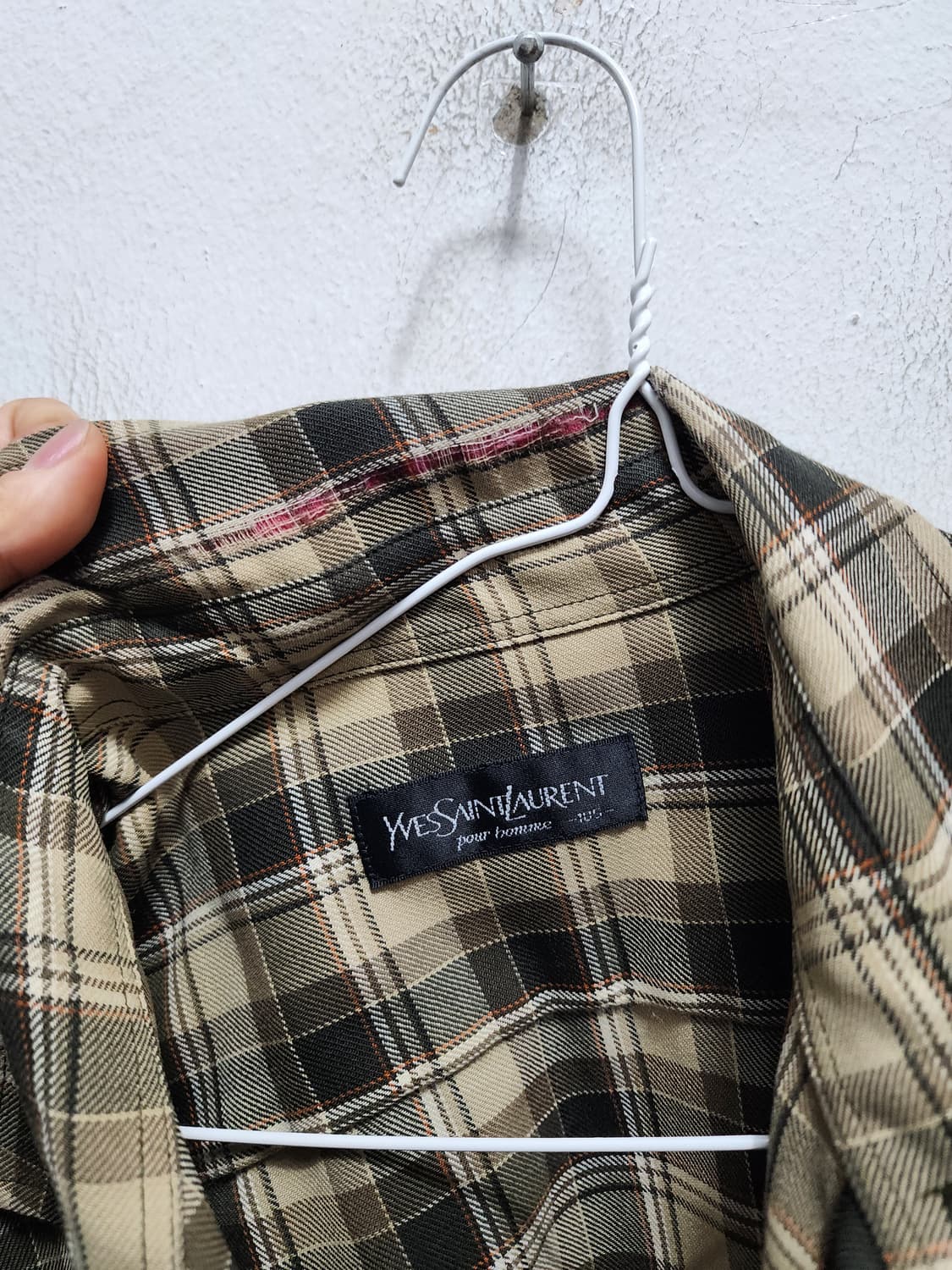 입생로랑 YSL 빈티지 체크 셔츠  상품이미지4