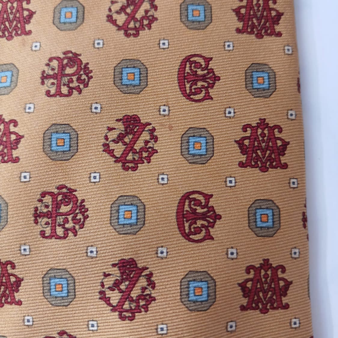 에트로 실크 골드 패턴 넥타이 9.8cm A등급 A19271
 상품이미지6