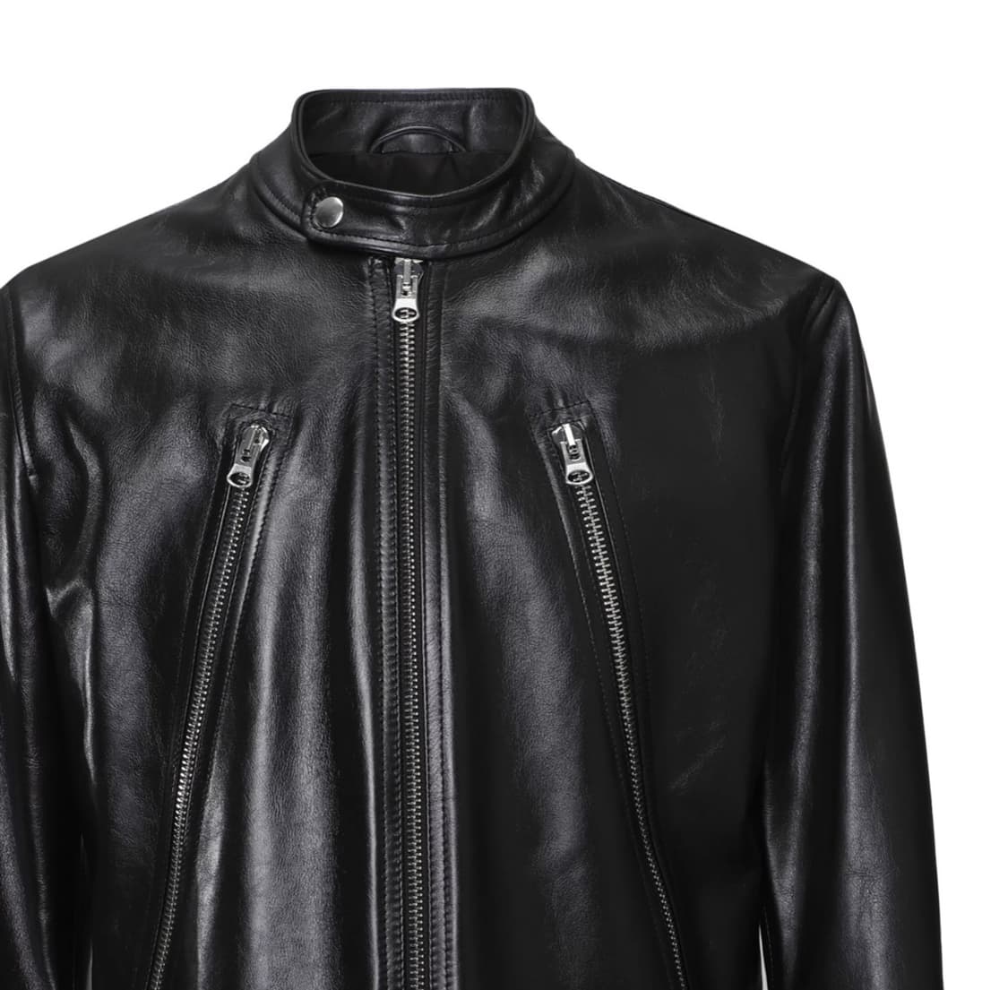 MM6 메종 마르지엘라 스포츠 모터사이클 라이더 레더 가죽 자켓 L 상품이미지9